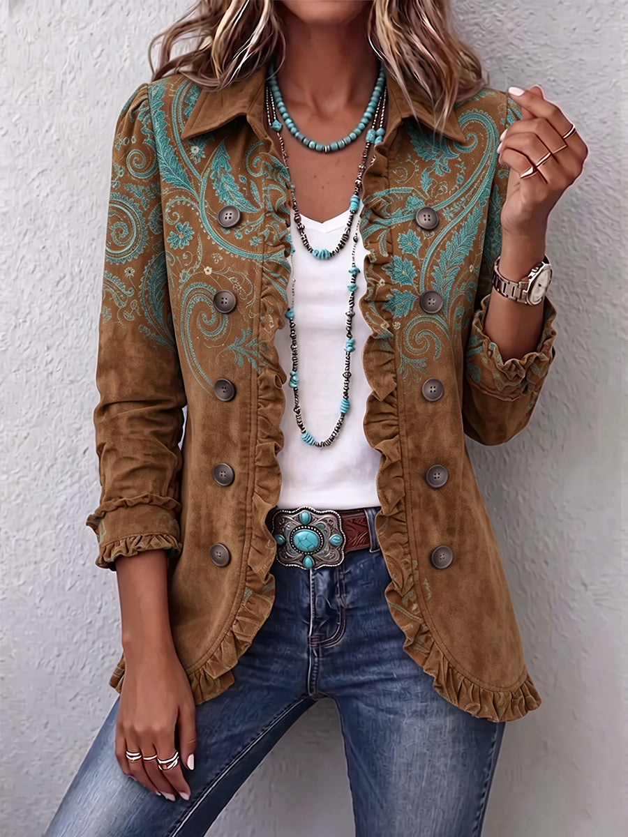 Verónica | Chaqueta Estampado Paisley con Volantes