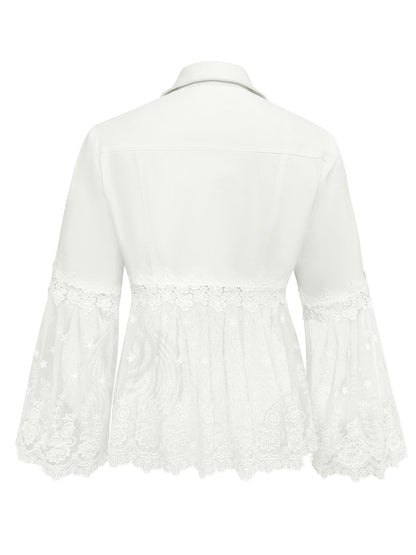 Elisa | Chaqueta con Paneles de Encaje