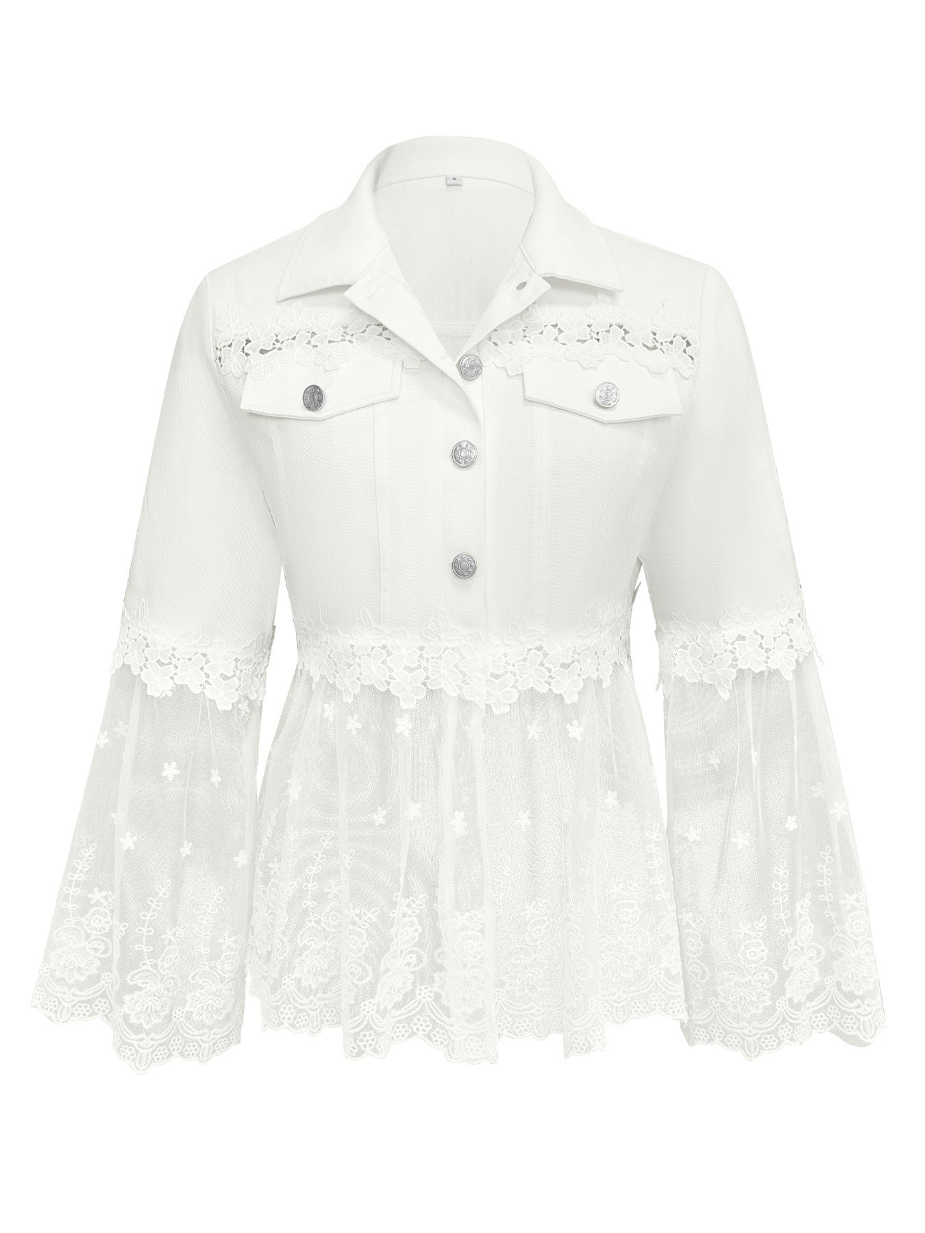 Elisa | Chaqueta con Paneles de Encaje