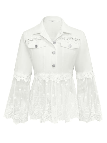 Elisa | Chaqueta con Paneles de Encaje