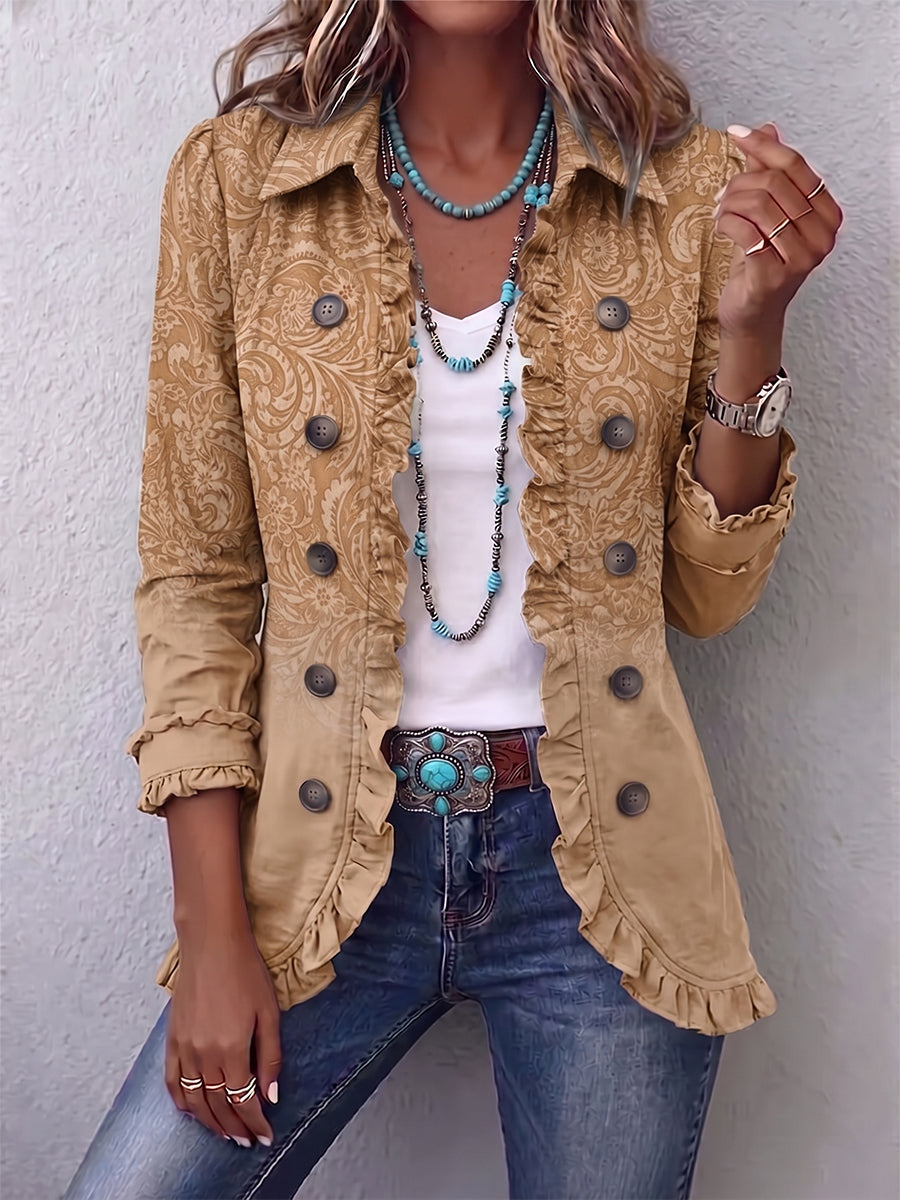Cristina | Chaqueta Estampado Western con Volantes