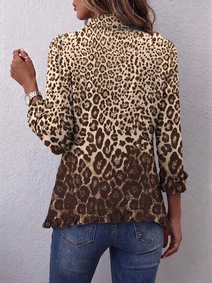 Jacqueline | Chaqueta Estampado Leopardo Plisada