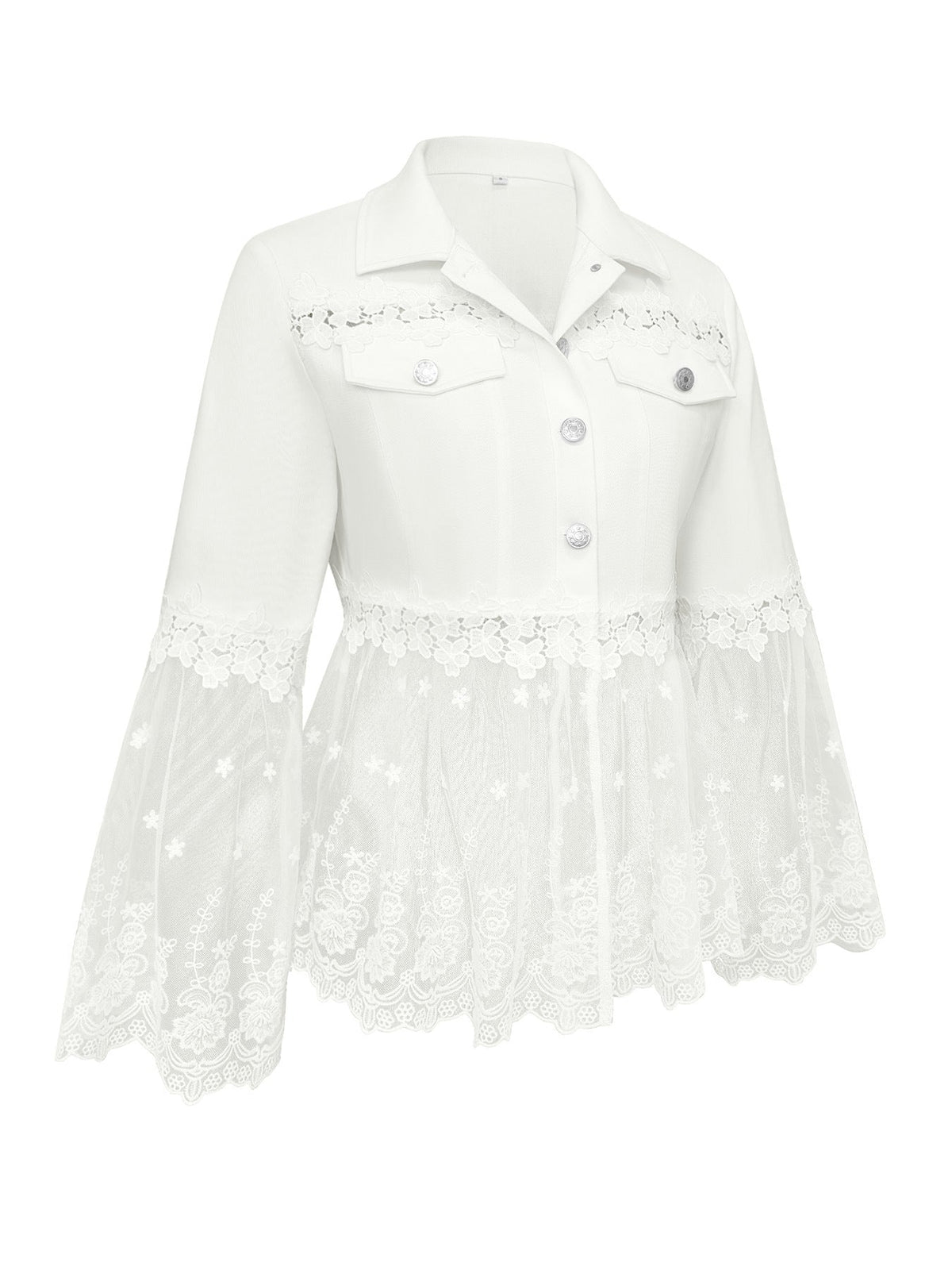 Elisa | Chaqueta con Paneles de Encaje