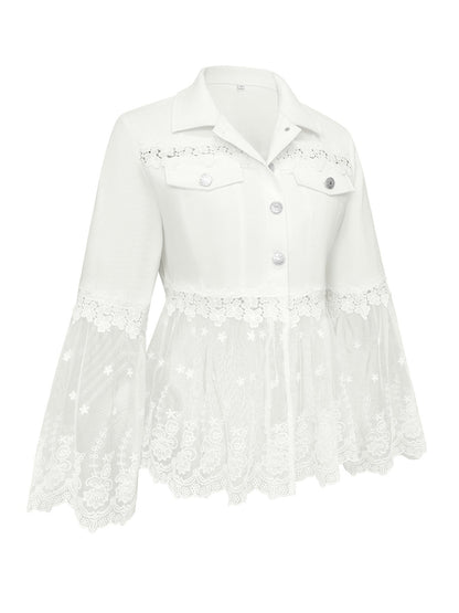 Elisa | Chaqueta con Paneles de Encaje