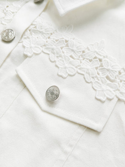 Elisa | Chaqueta con Paneles de Encaje