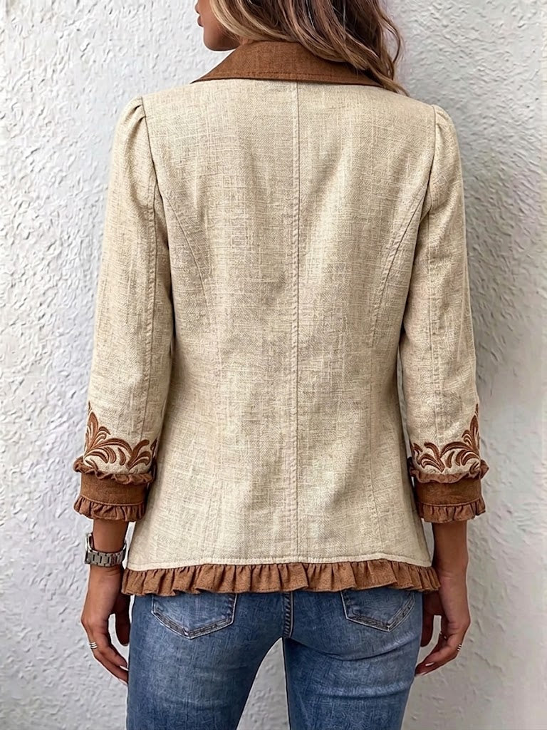 Isabel | Chaqueta Vintage Bohemia Floral Plisada