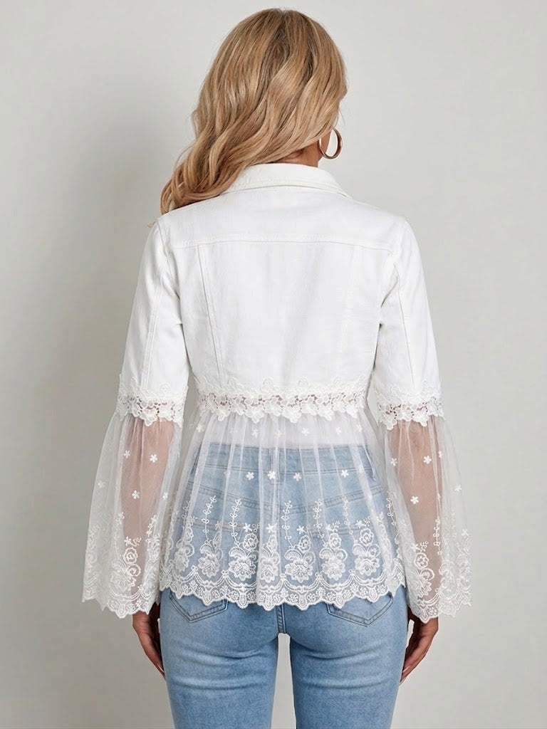Elisa | Chaqueta con Paneles de Encaje