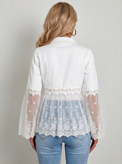 Elisa | Chaqueta con Paneles de Encaje
