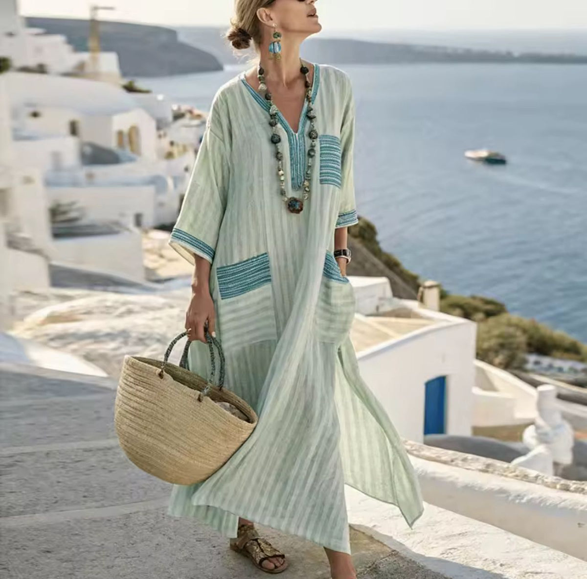 Elegante Mary - Vestido largo de playa para un look veraniego a la última