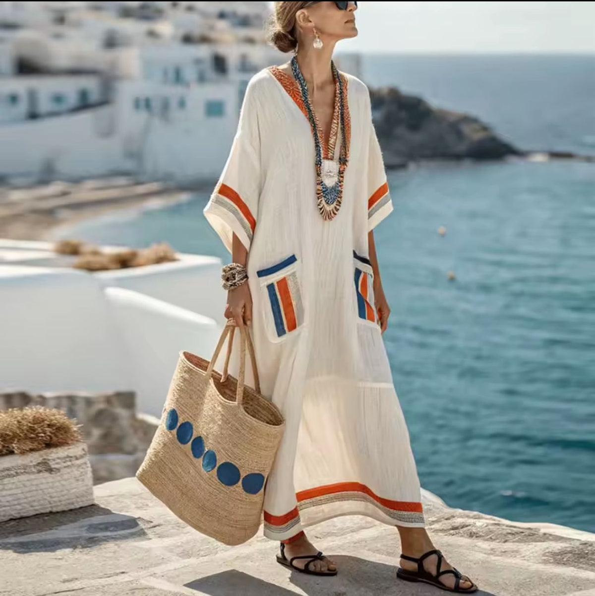 Elegante Mary - Vestido largo de playa para un look veraniego a la última