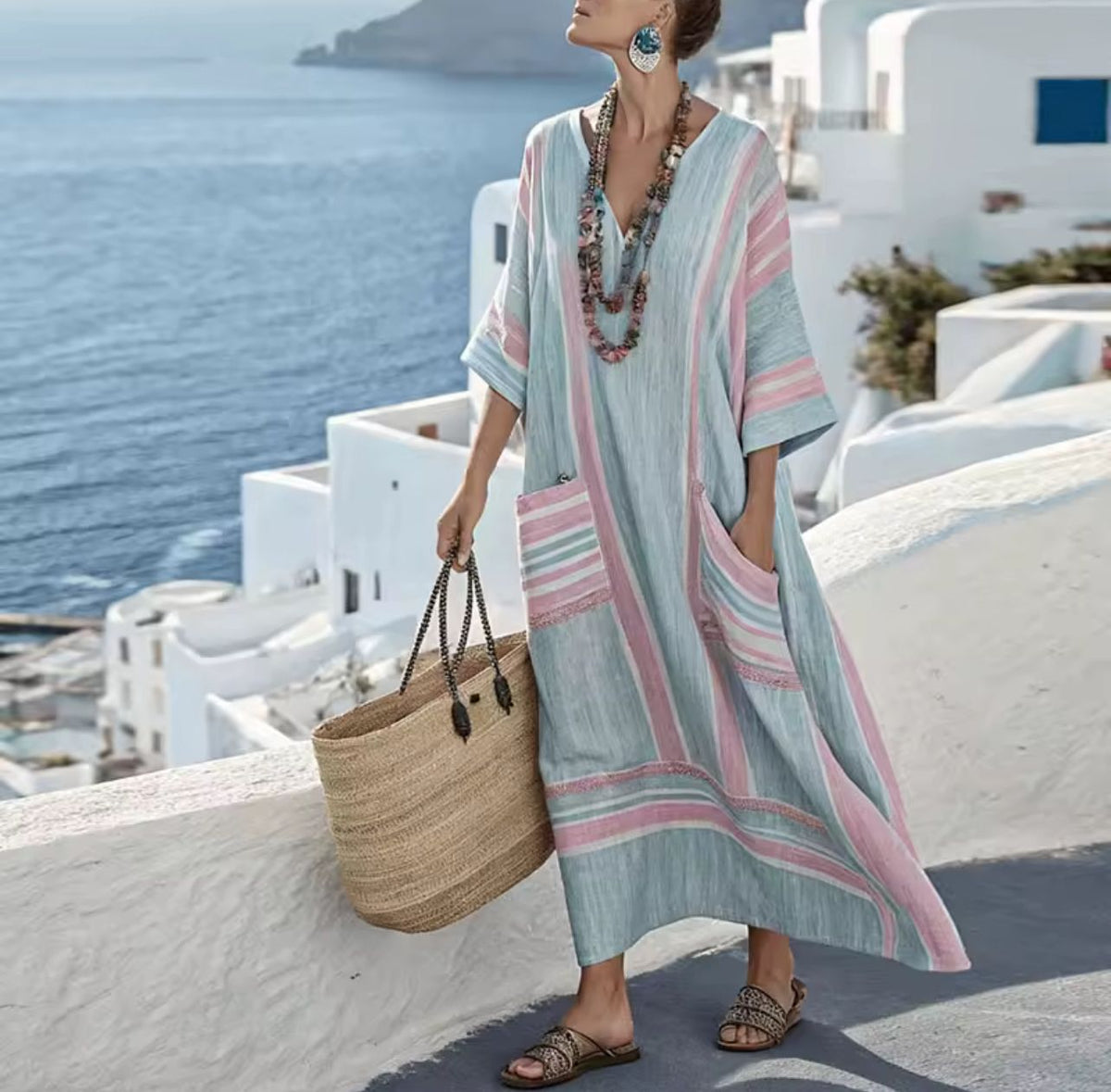 Elegante Mary - Vestido largo de playa para un look veraniego a la última