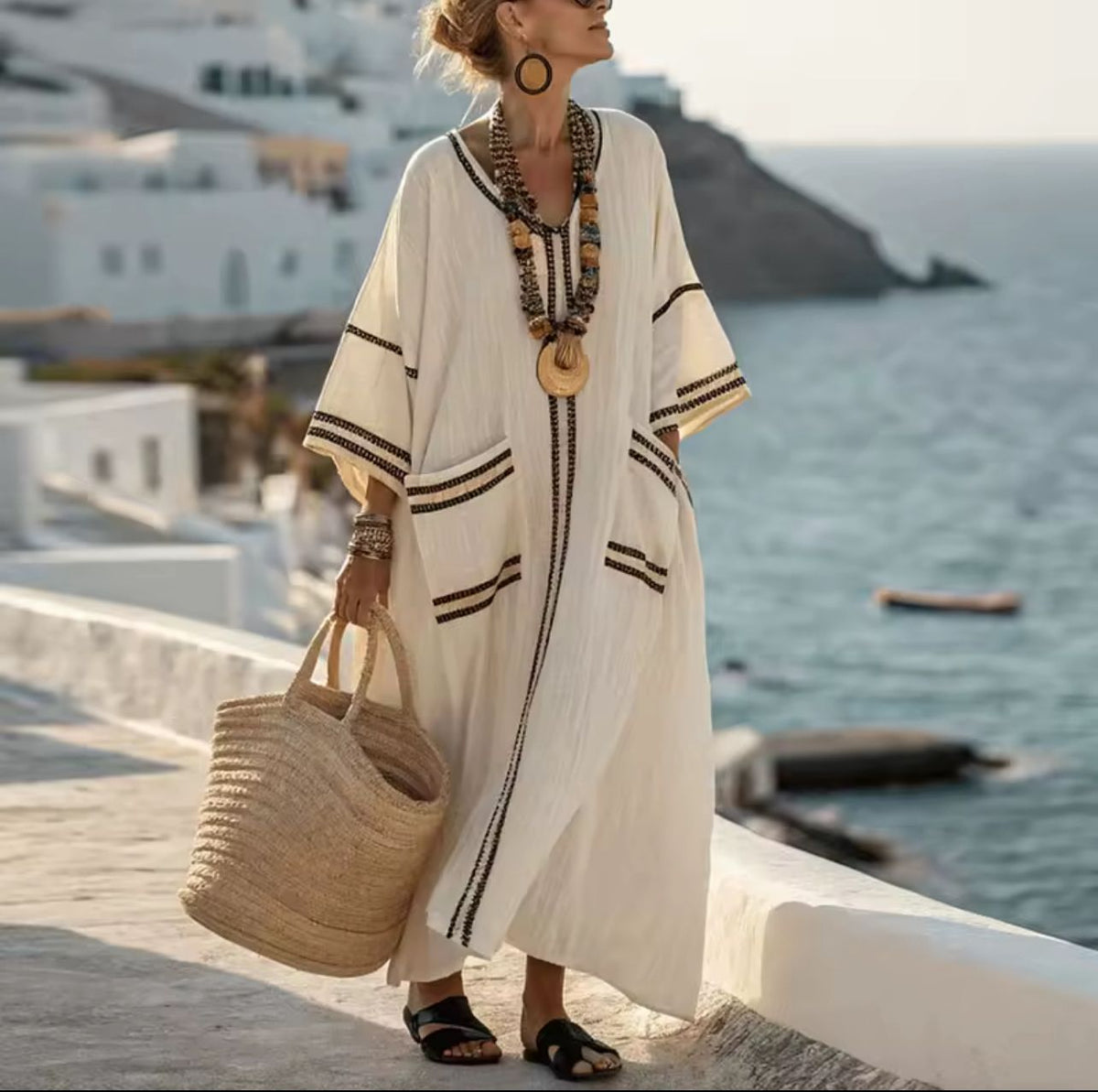 Elegante Mary - Vestido largo de playa para un look veraniego a la última