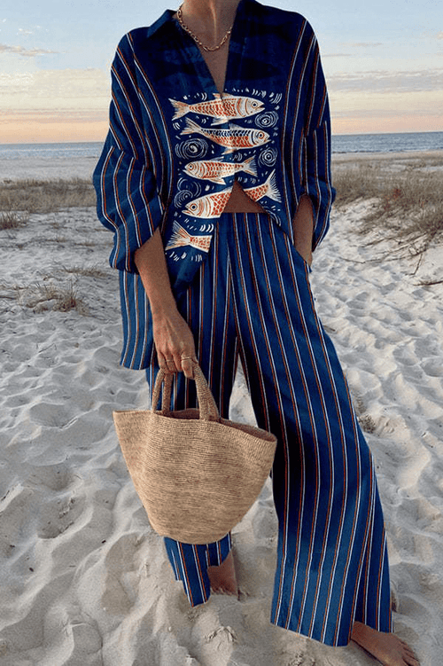 Maisey | Conjunto Largo Azul Marino