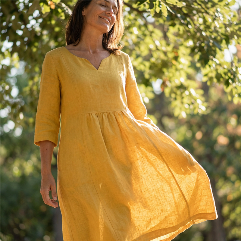 Vestido informal en V