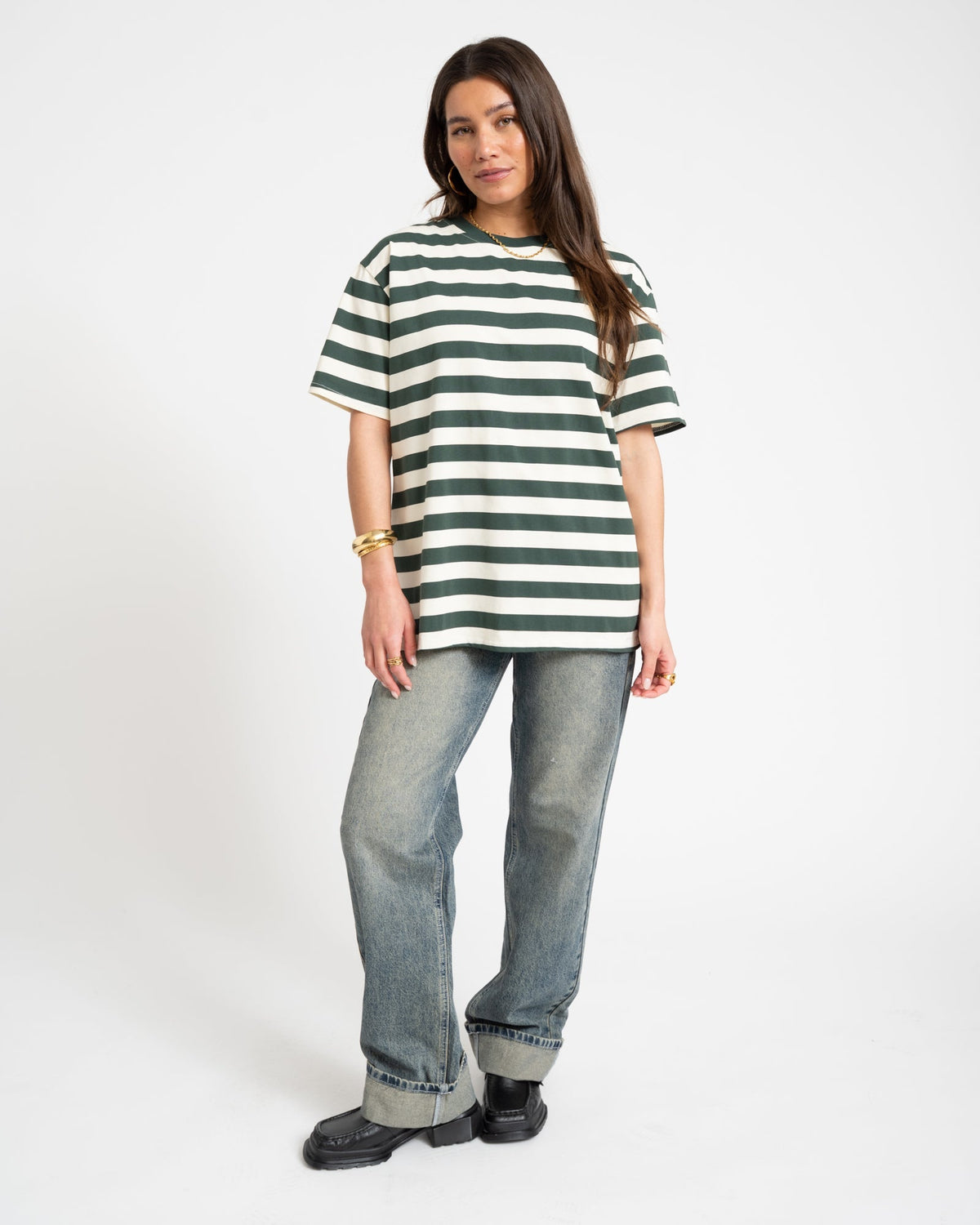Camiseta de rayas oversize - Talla Única